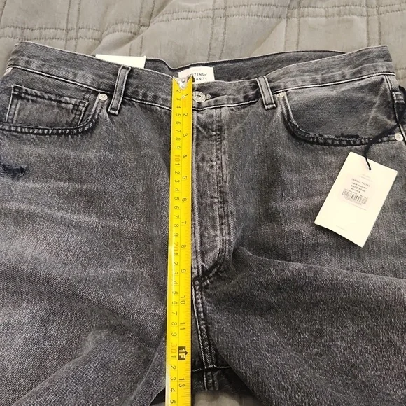 Citizens Of Humanity Grayish-black Hi-Waist Button Fly Jean Shorts Size 32! NWT! - Picture 15 of 16